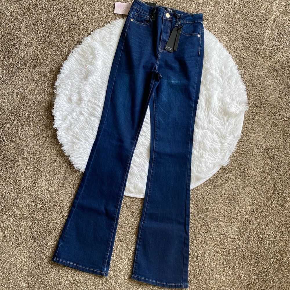 Nina Rossi‎ Jeans Bootcut Long High Rise New Women's Size 5